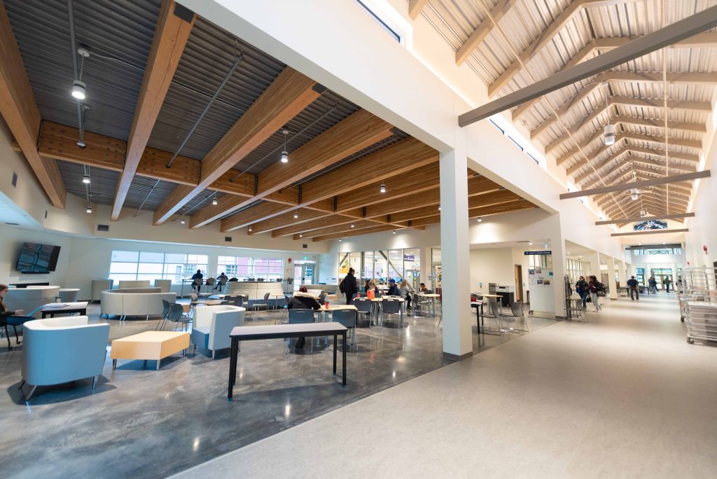 2020 NIC celebrates the completion of an $18-million renovation of the Campbell River campus, which includes new student spaces like the student lounge and Library & Learning Commons.